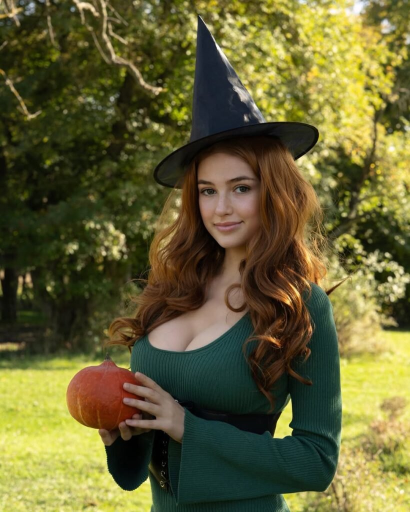 Olivia Casta ready for Halloween photoshoot