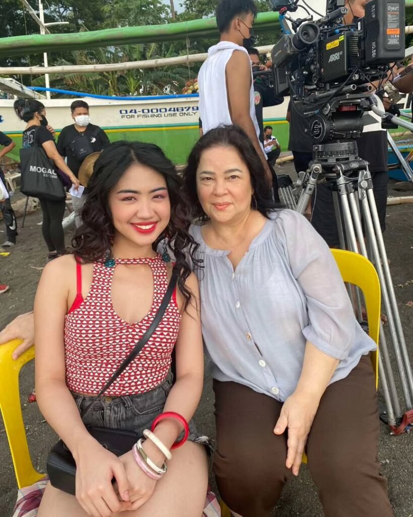 Azi Acosta with her mother