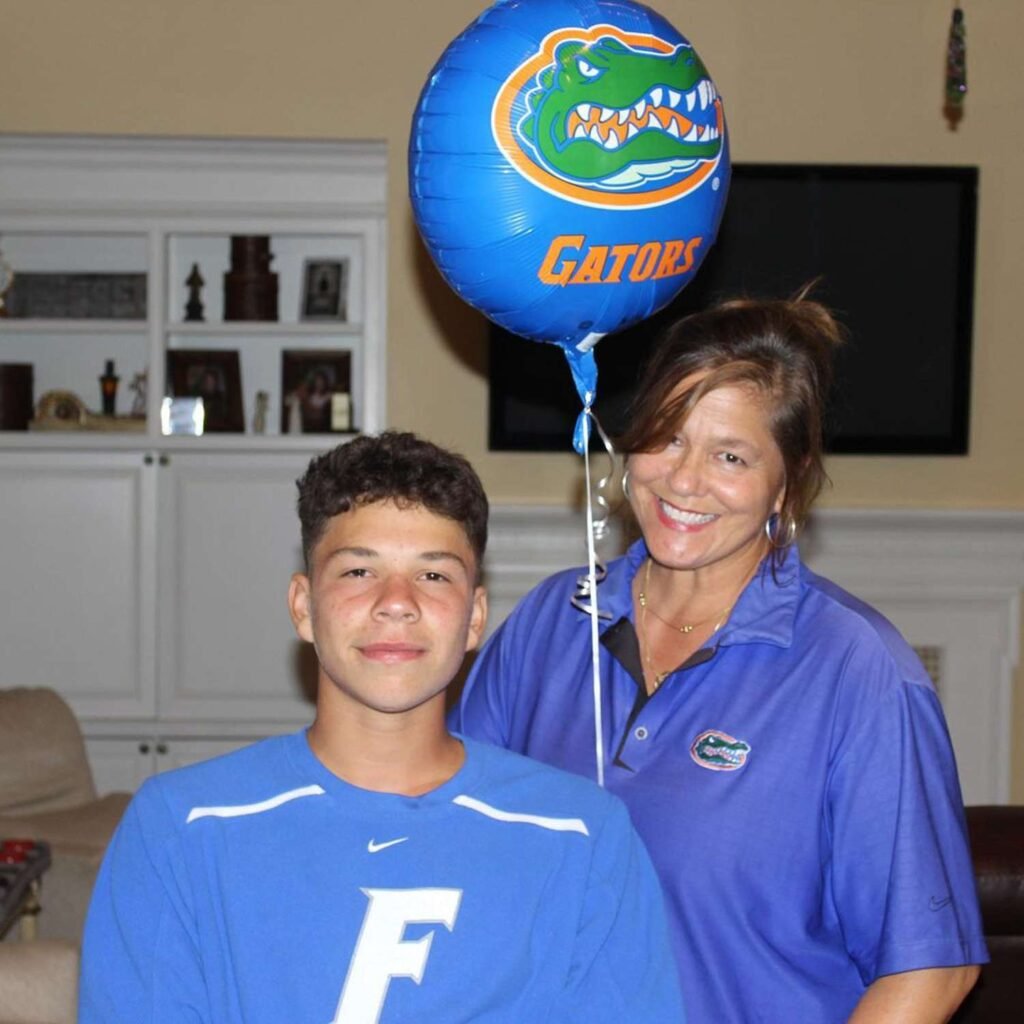 Lisa Witsken Shelton with her son