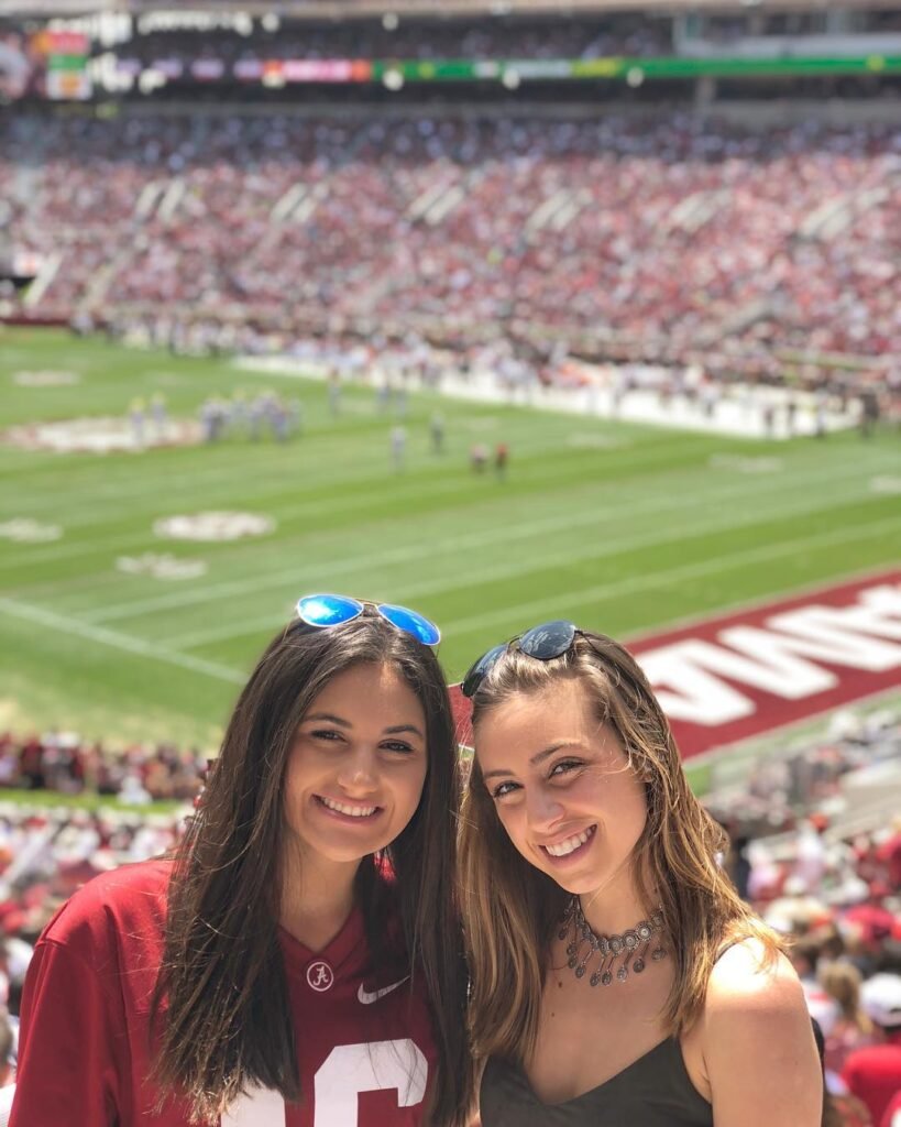 Annah Gore at the football stadium