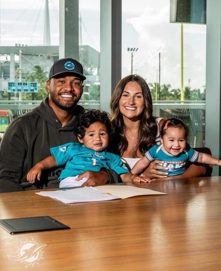 Annah Gore with her husband and children