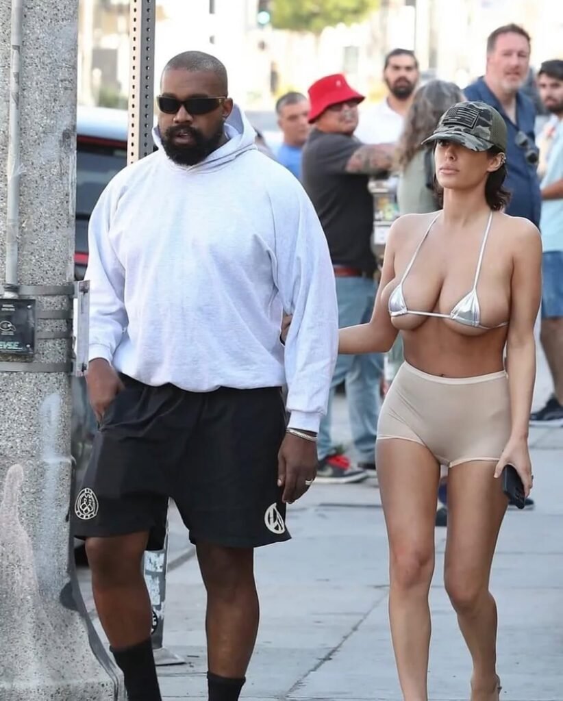 Bianca Censori with her husband Kanye West