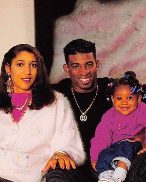 Carolyn Chambers with her husband Deion Sanders