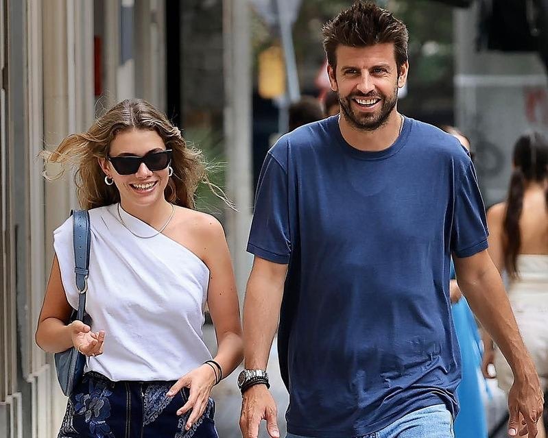 Clara Chia Marti with Gerard Pique in Barcelona