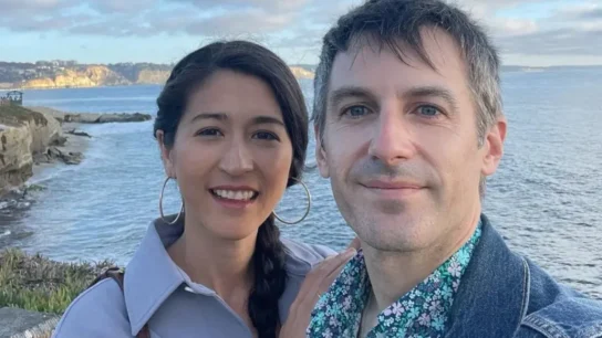 Mina Kimes on a vacation with her husband