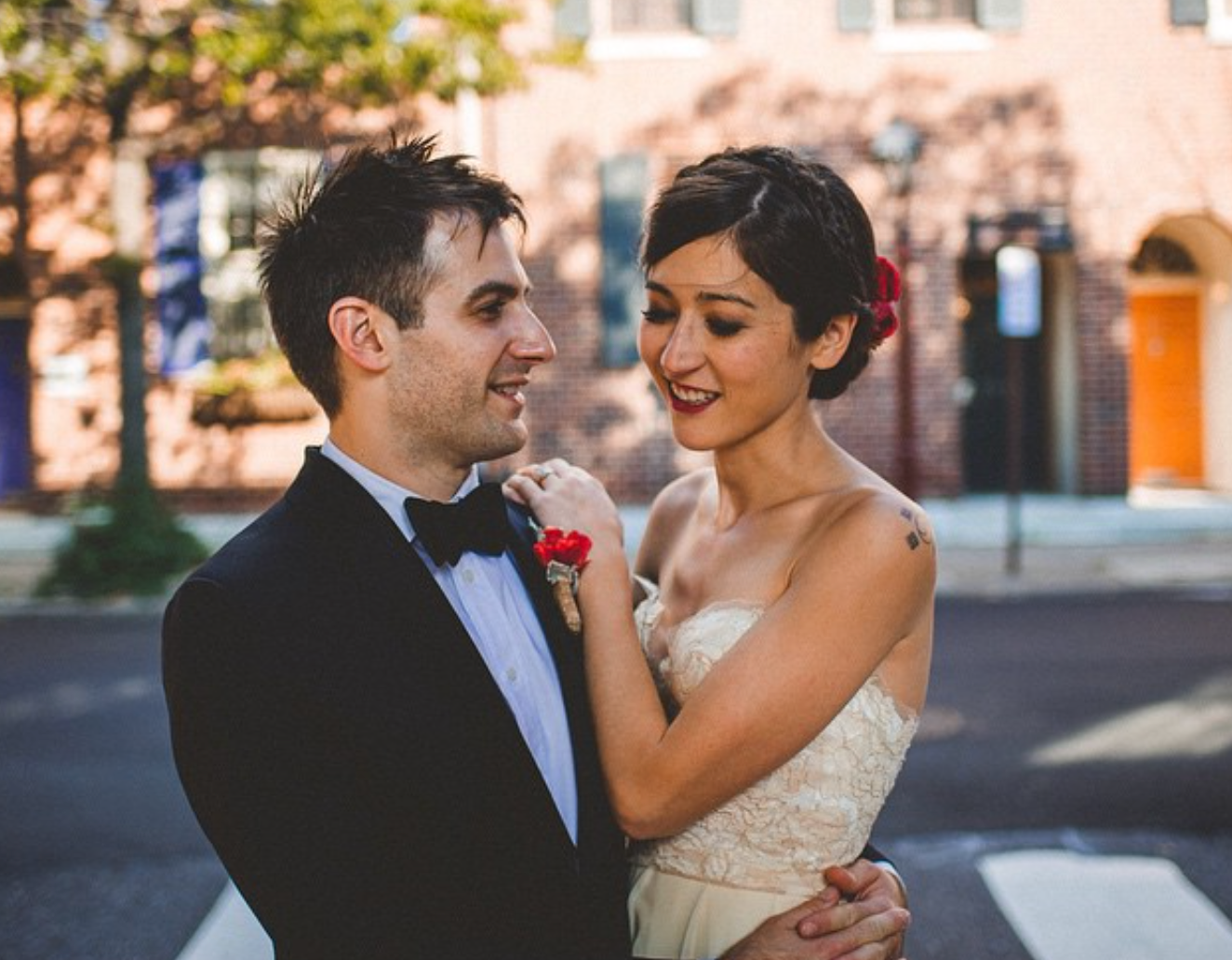 Mina Kimes with her husband Nick Sylvester