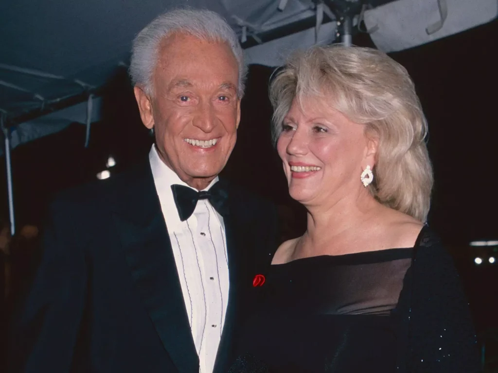 Nancy Burnet with Bob Barker in a event