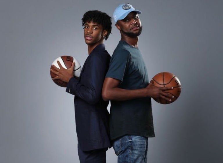 Tee Morant with his son Ja Morant