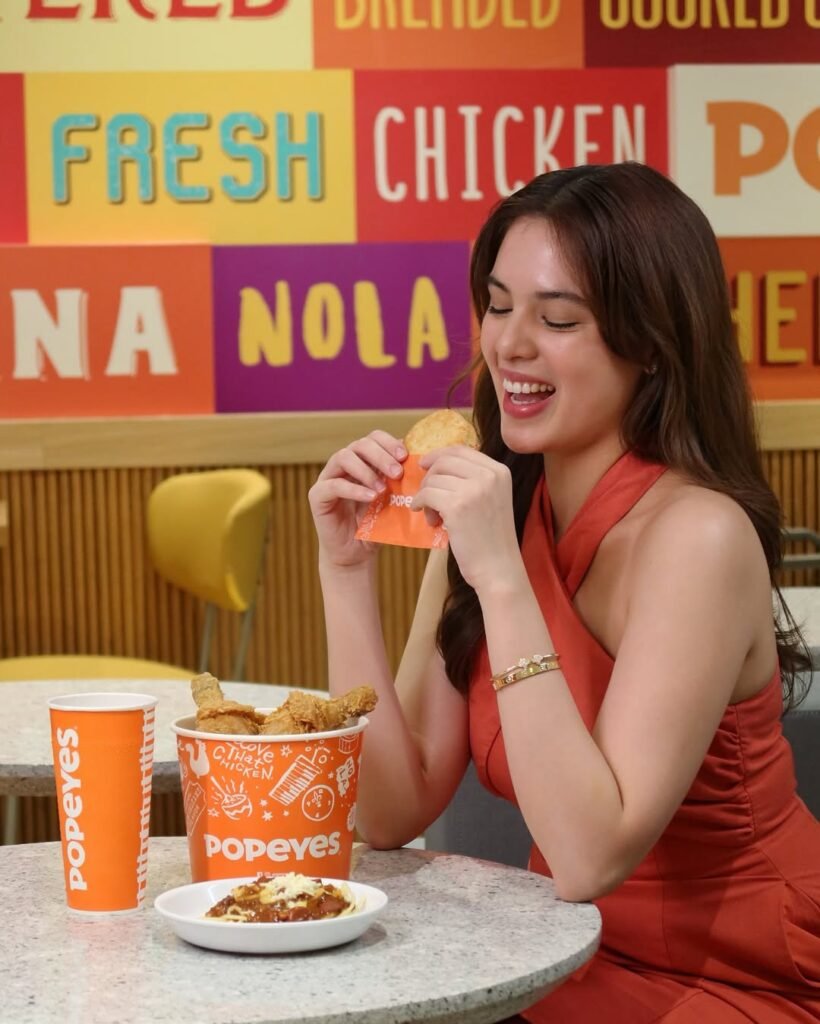 Michelle Vito promotes Popeye restaurant